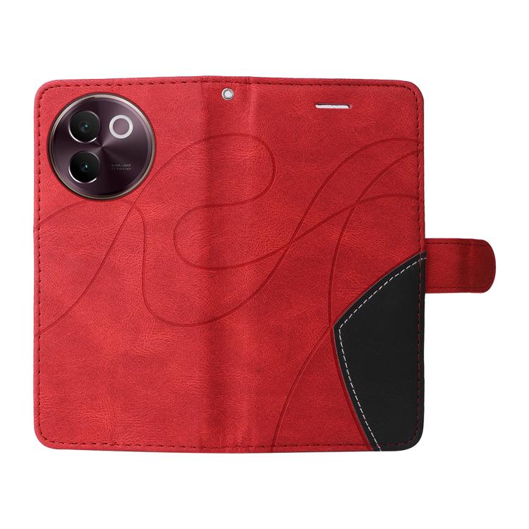 For vivo V30E / V40 Lite Global Dual-color Splicing Flip Leather Phone Case