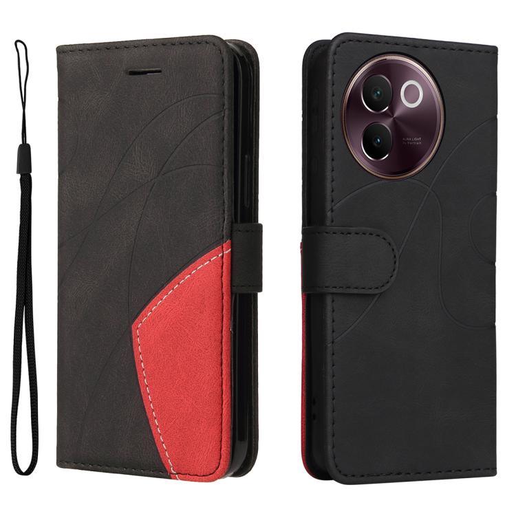 For vivo V30E / V40 Lite Global Dual-color Splicing Flip Leather Phone Case