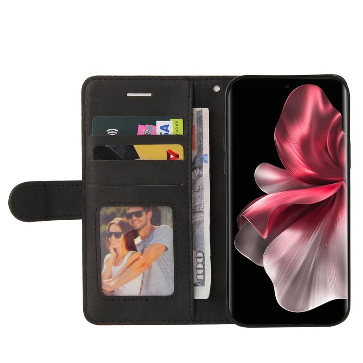For vivo V30E / V40 Lite Global Dual-color Splicing Flip Leather Phone Case