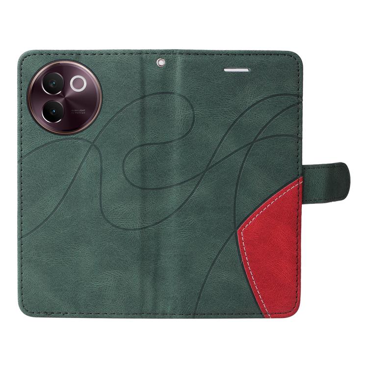 For vivo V30E / V40 Lite Global Dual-color Splicing Flip Leather Phone Case