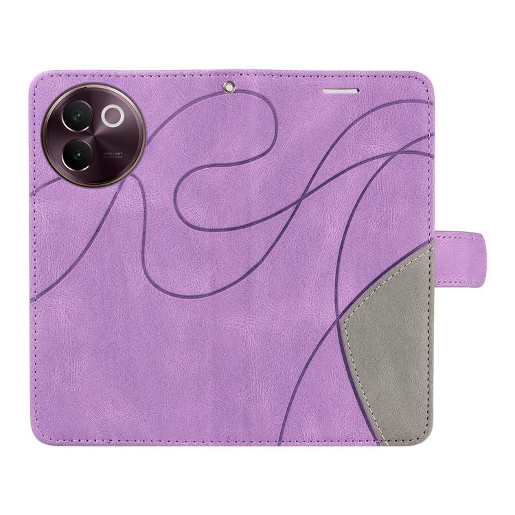 For vivo V30E / V40 Lite Global Dual-color Splicing Flip Leather Phone Case