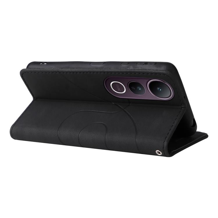 For vivo V50 Lite 5G Global Dual-color Splicing Flip Leather Phone Case