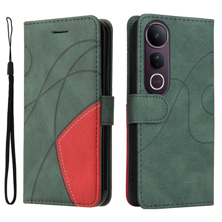 For vivo V50 Lite 5G Global Dual-color Splicing Flip Leather Phone Case