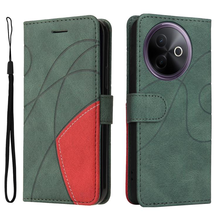 For vivo Y39 5G Global Dual-color Splicing Flip Leather Phone Case