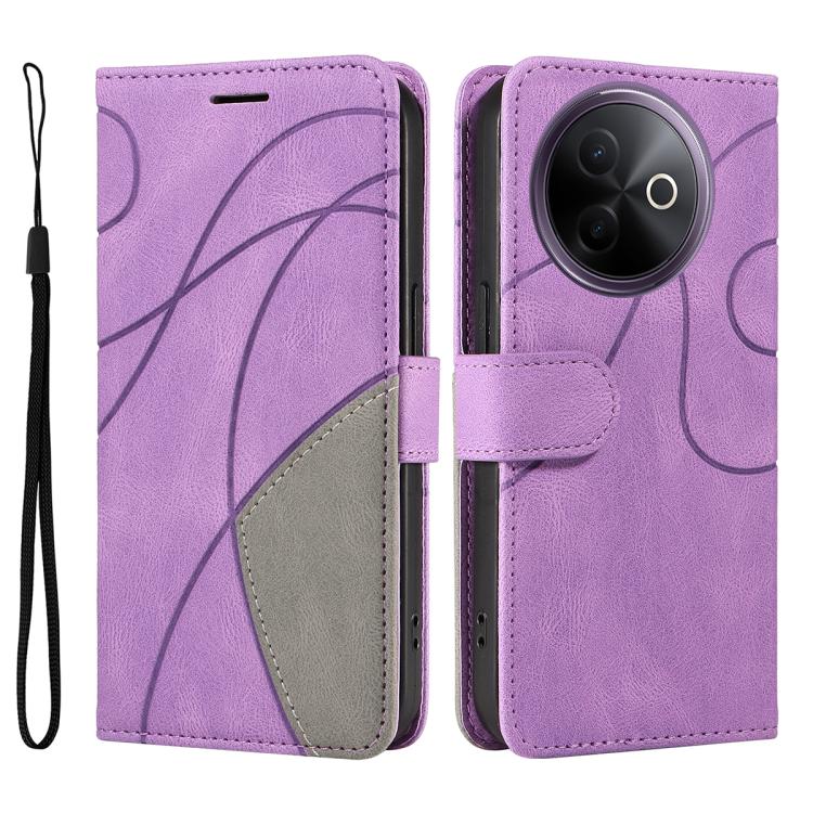 For vivo Y39 5G Global Dual-color Splicing Flip Leather Phone Case