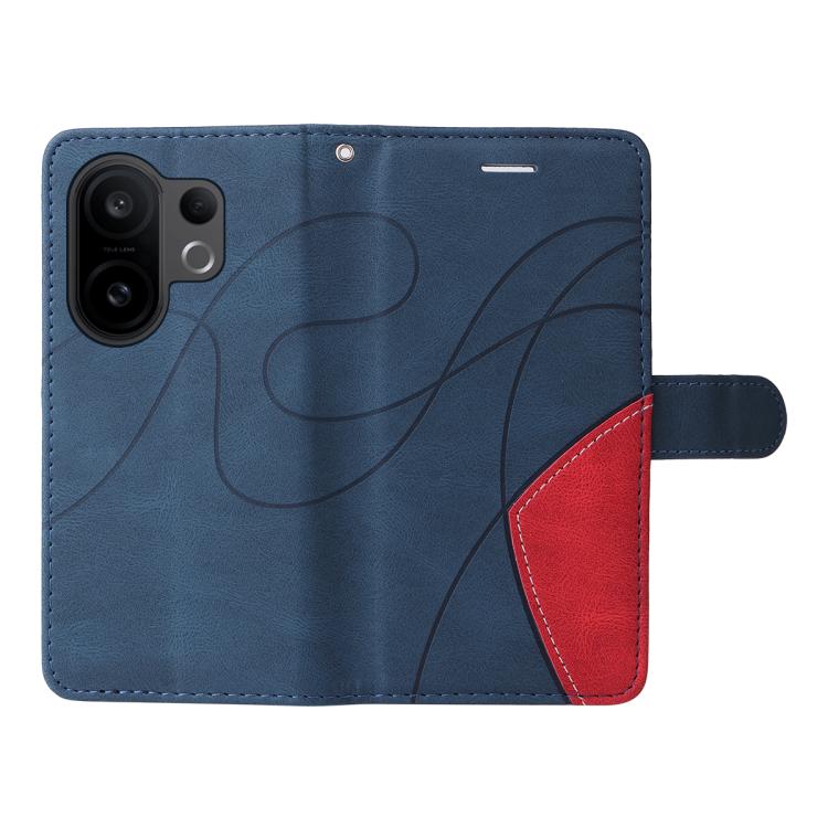 For vivo X200 FE Dual-color Splicing Flip Leather Phone Case
