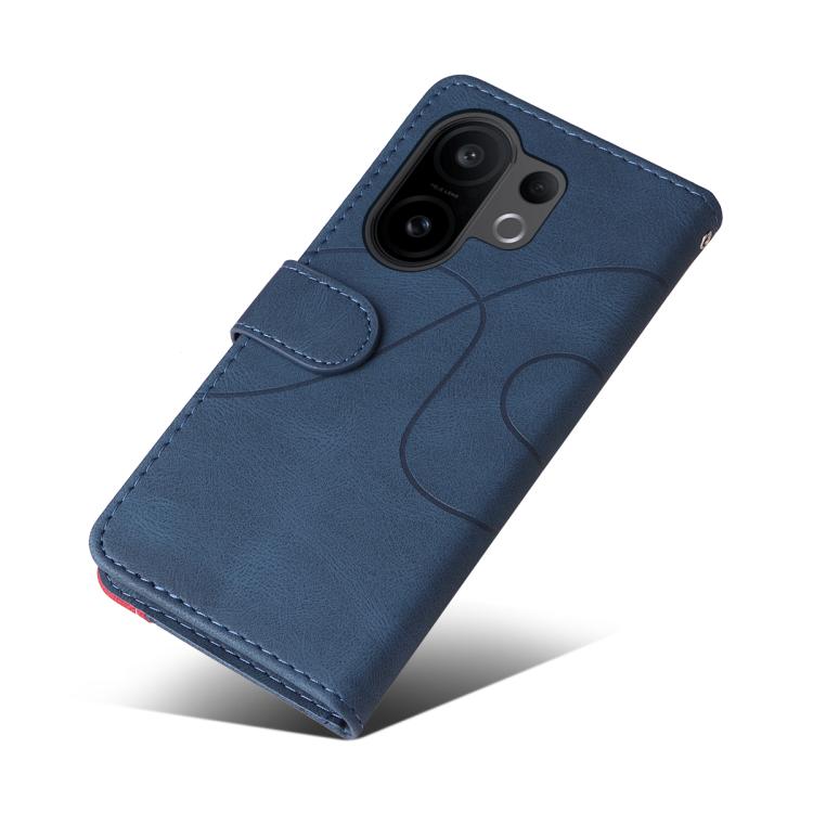 For vivo X200 FE Dual-color Splicing Flip Leather Phone Case