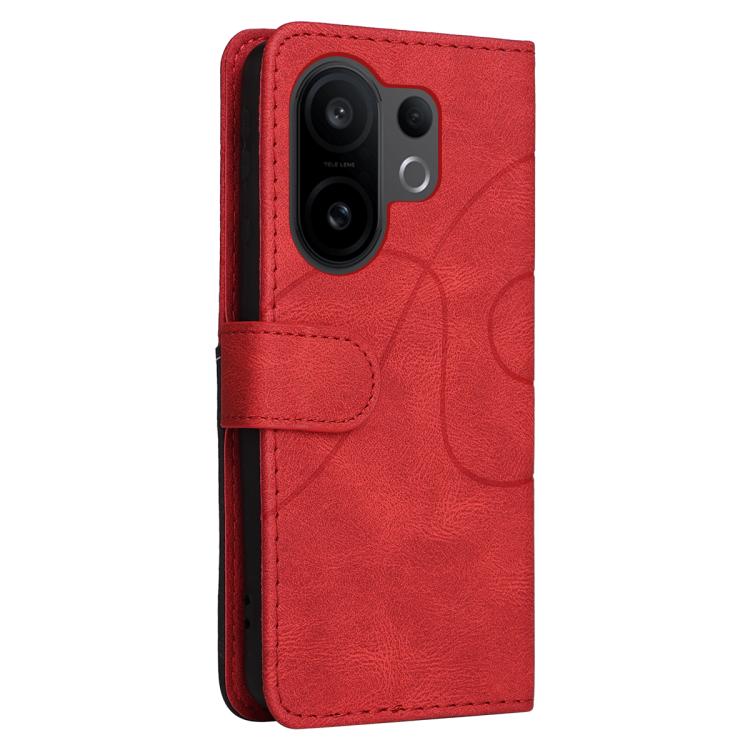 For vivo X200 FE Dual-color Splicing Flip Leather Phone Case