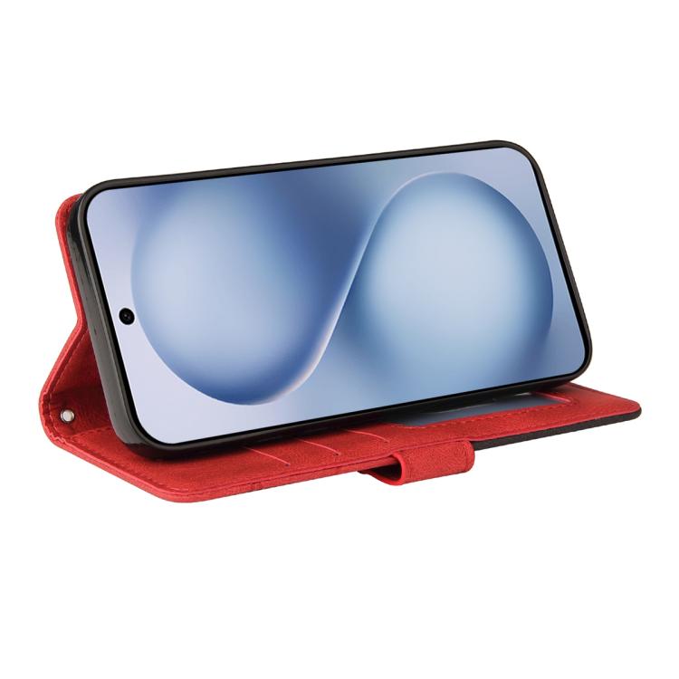 For vivo X200 FE Dual-color Splicing Flip Leather Phone Case
