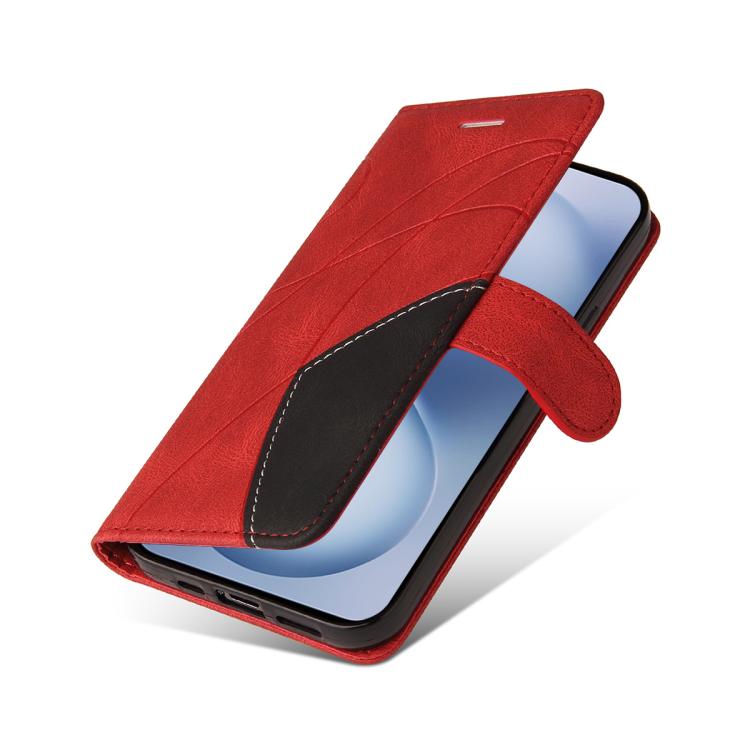 For vivo X200 FE Dual-color Splicing Flip Leather Phone Case