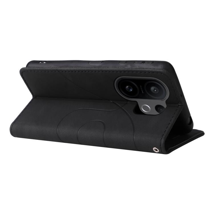 For vivo X200 FE Dual-color Splicing Flip Leather Phone Case