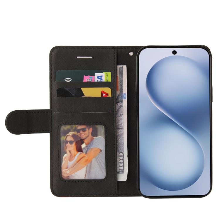 For vivo X200 FE Dual-color Splicing Flip Leather Phone Case