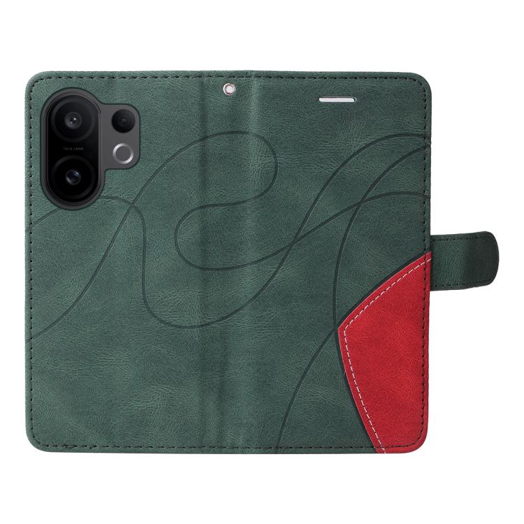 For vivo X200 FE Dual-color Splicing Flip Leather Phone Case