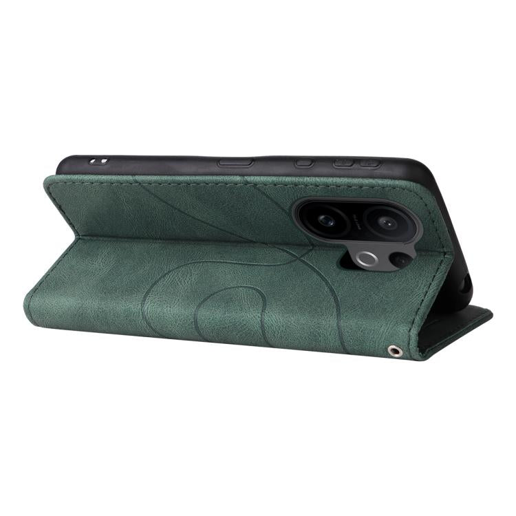 For vivo X200 FE Dual-color Splicing Flip Leather Phone Case
