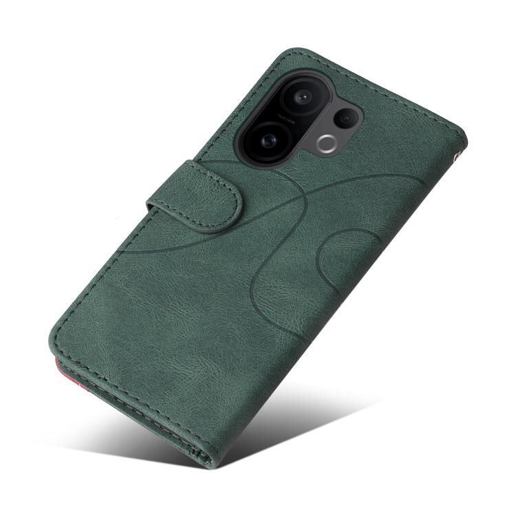 For vivo X200 FE Dual-color Splicing Flip Leather Phone Case