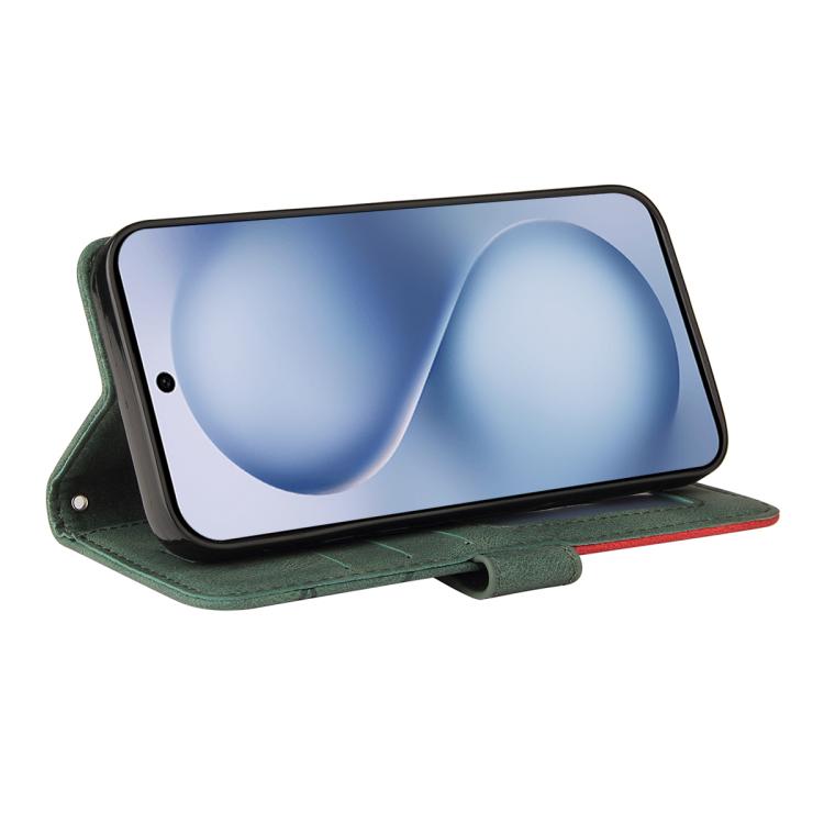 For vivo X200 FE Dual-color Splicing Flip Leather Phone Case