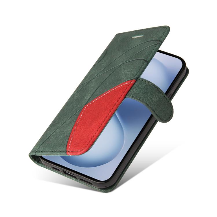 For vivo X200 FE Dual-color Splicing Flip Leather Phone Case