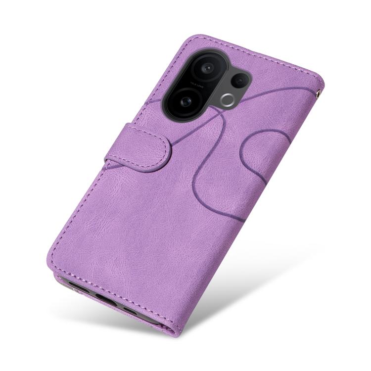 For vivo X200 FE Dual-color Splicing Flip Leather Phone Case
