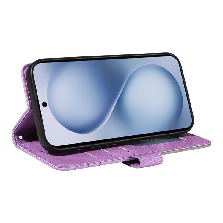 For vivo X200 FE Dual-color Splicing Flip Leather Phone Case