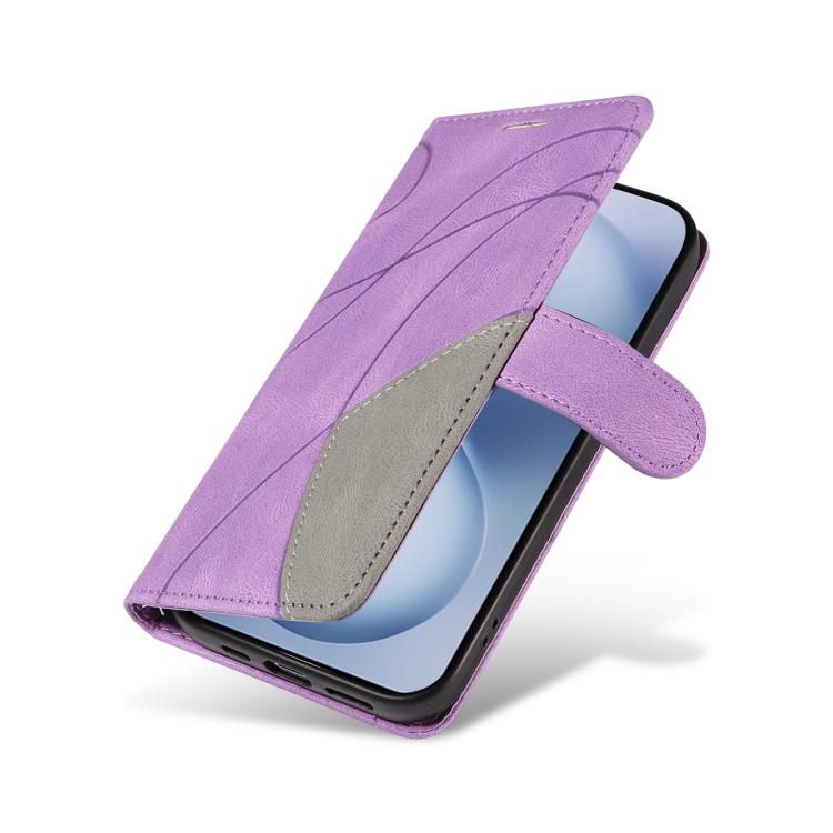For vivo X200 FE Dual-color Splicing Flip Leather Phone Case
