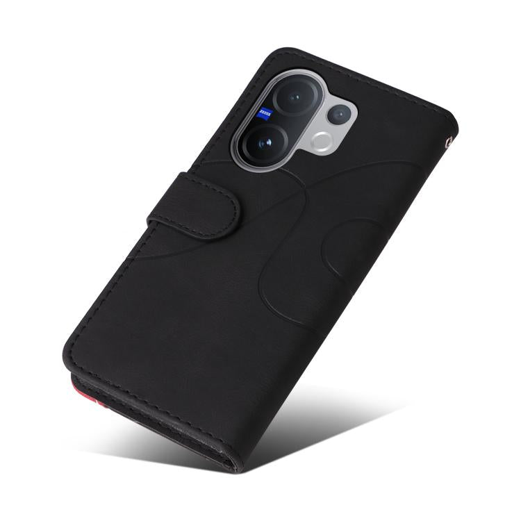 For vivo V60 5G Dual-color Splicing Flip Leather Phone Case
