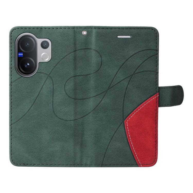For vivo V60 5G Dual-color Splicing Flip Leather Phone Case