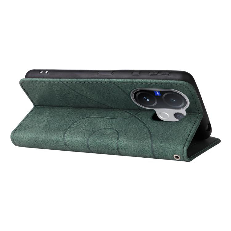 For vivo V60 5G Dual-color Splicing Flip Leather Phone Case