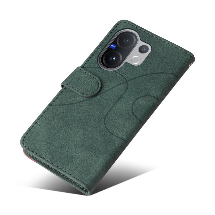 For vivo V60 5G Dual-color Splicing Flip Leather Phone Case