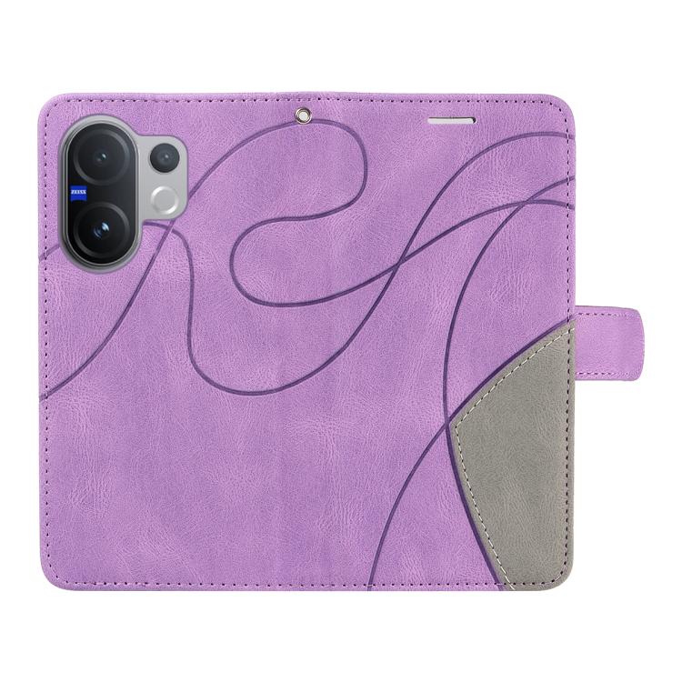 For vivo V60 5G Dual-color Splicing Flip Leather Phone Case