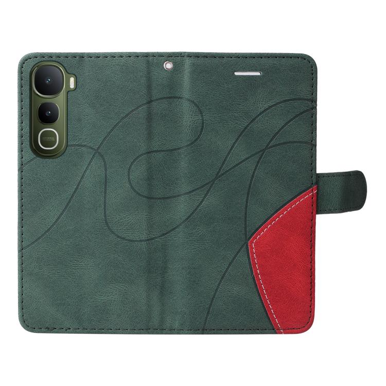 For vivo Y400 5G Dual-color Splicing Flip Leather Phone Case