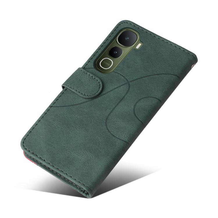 For vivo Y400 5G Dual-color Splicing Flip Leather Phone Case