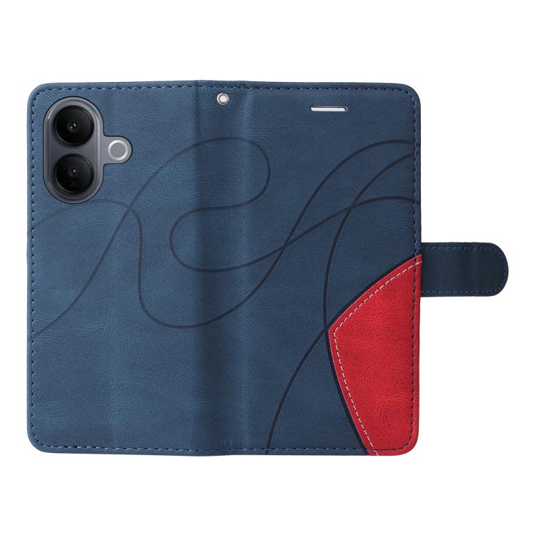 For vivo V60 Lite 4G Dual-color Splicing Flip Leather Phone Case