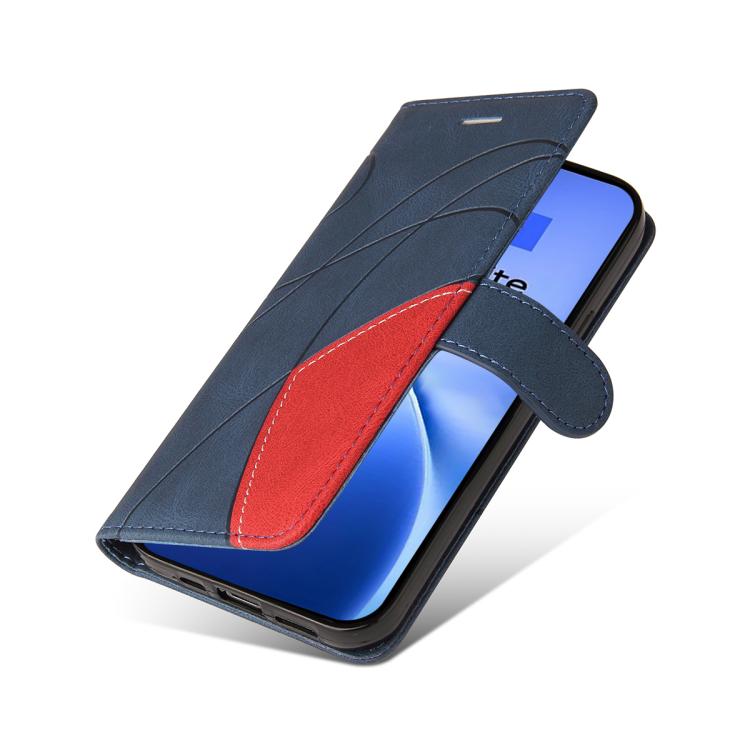 For vivo V60 Lite 4G Dual-color Splicing Flip Leather Phone Case