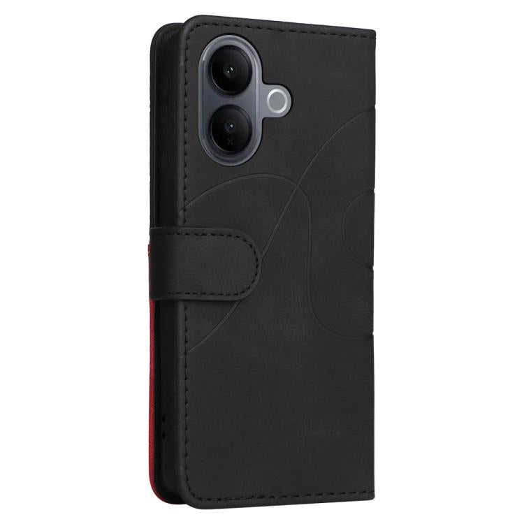 For vivo V60 Lite 4G Dual-color Splicing Flip Leather Phone Case
