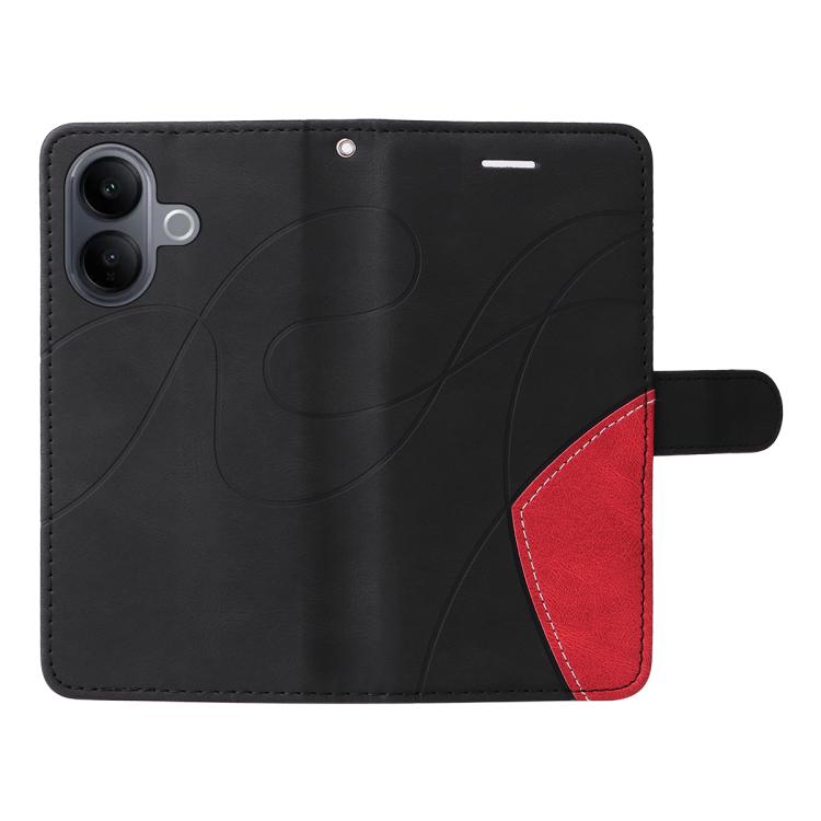 For vivo V60 Lite 4G Dual-color Splicing Flip Leather Phone Case