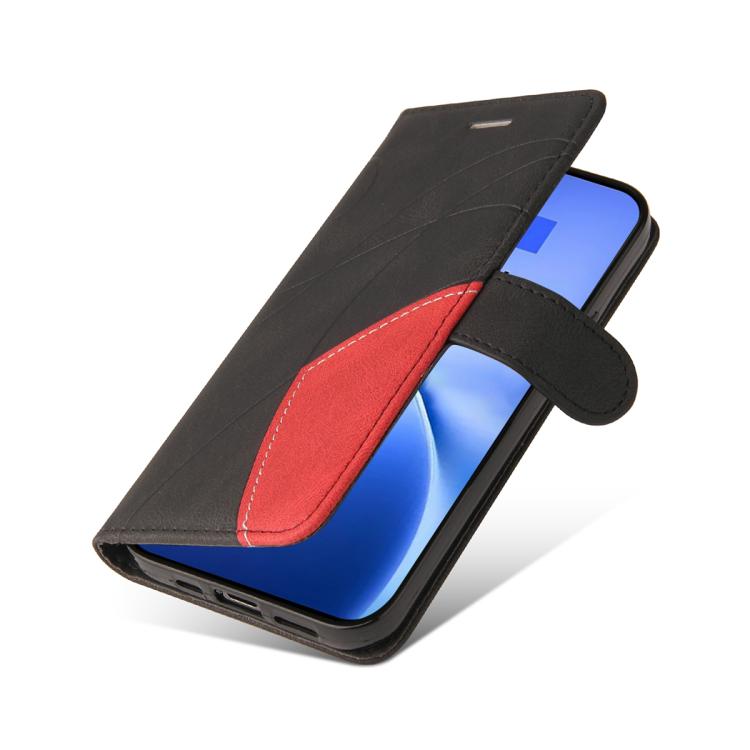 For vivo V60 Lite 4G Dual-color Splicing Flip Leather Phone Case