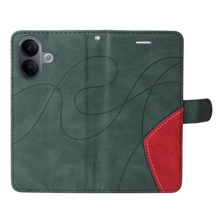 For vivo V60 Lite 4G Dual-color Splicing Flip Leather Phone Case