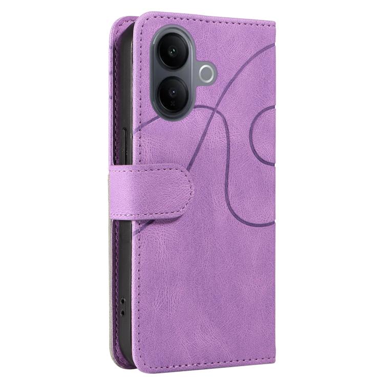 For vivo V60 Lite 4G Dual-color Splicing Flip Leather Phone Case