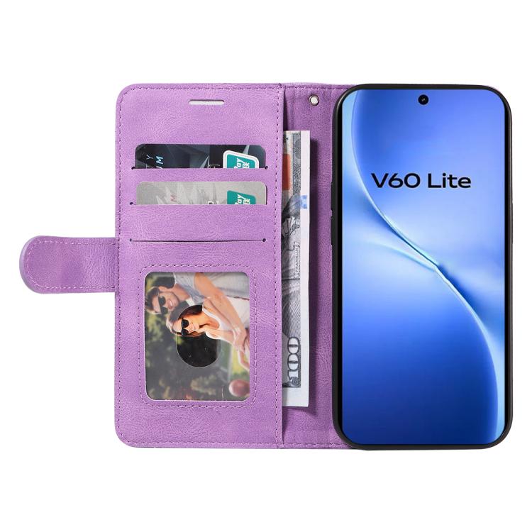 For vivo V60 Lite 4G Dual-color Splicing Flip Leather Phone Case