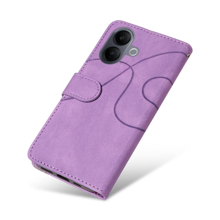 For vivo V60 Lite 4G Dual-color Splicing Flip Leather Phone Case