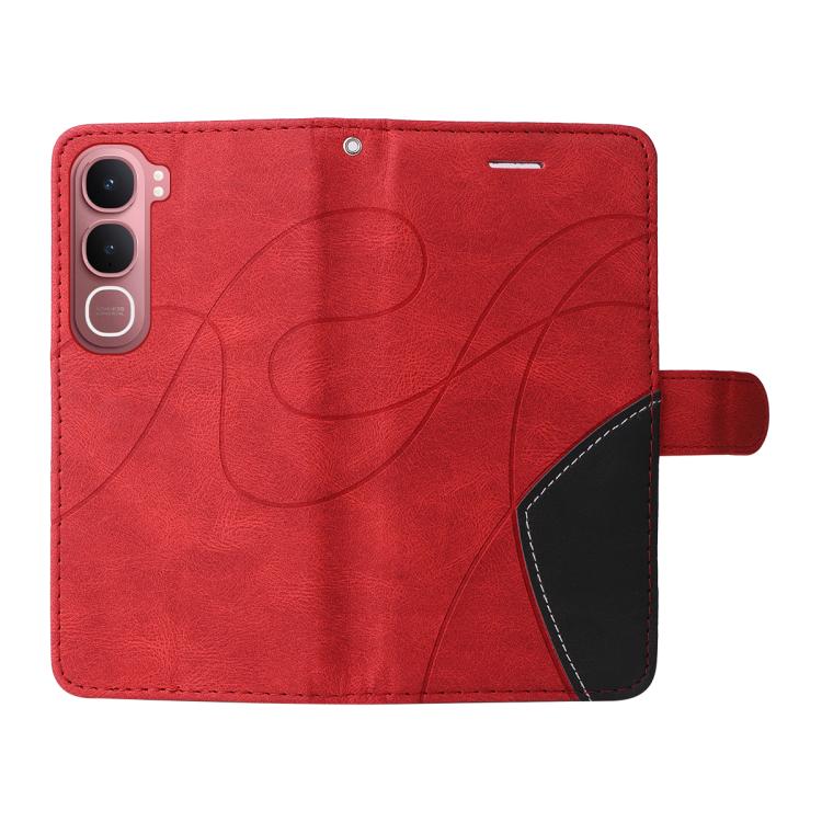 For vivo Y31 5G 2025 / Y21D Dual-color Splicing Flip Leather Phone Case