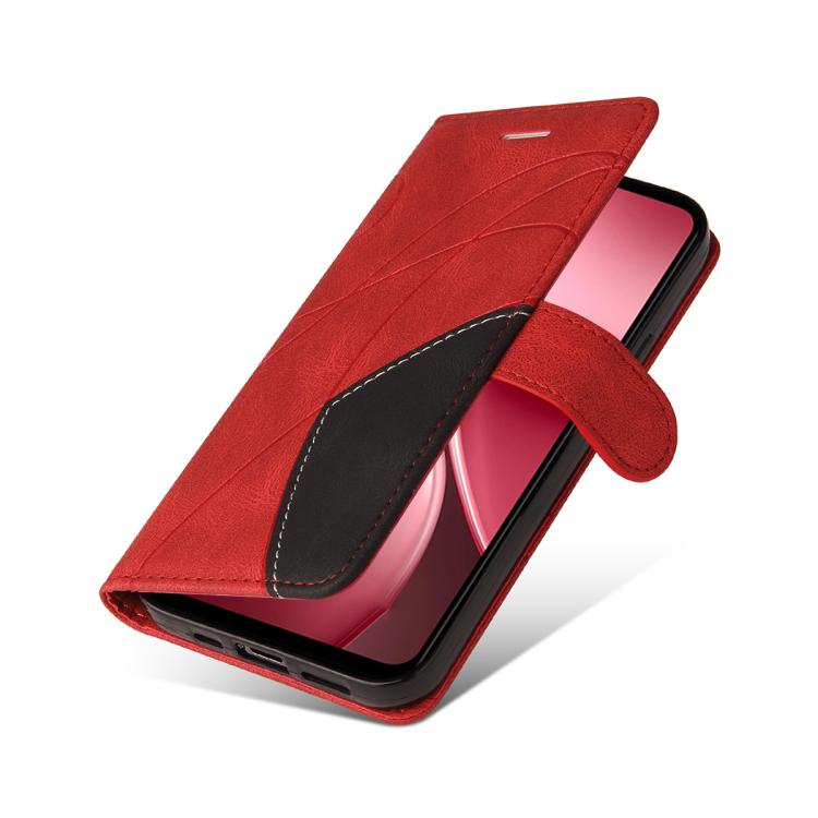 For vivo Y31 5G 2025 / Y21D Dual-color Splicing Flip Leather Phone Case