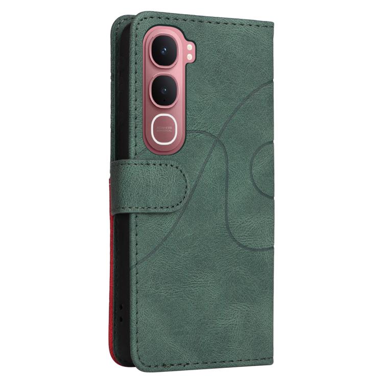 For vivo Y31 5G 2025 / Y21D Dual-color Splicing Flip Leather Phone Case