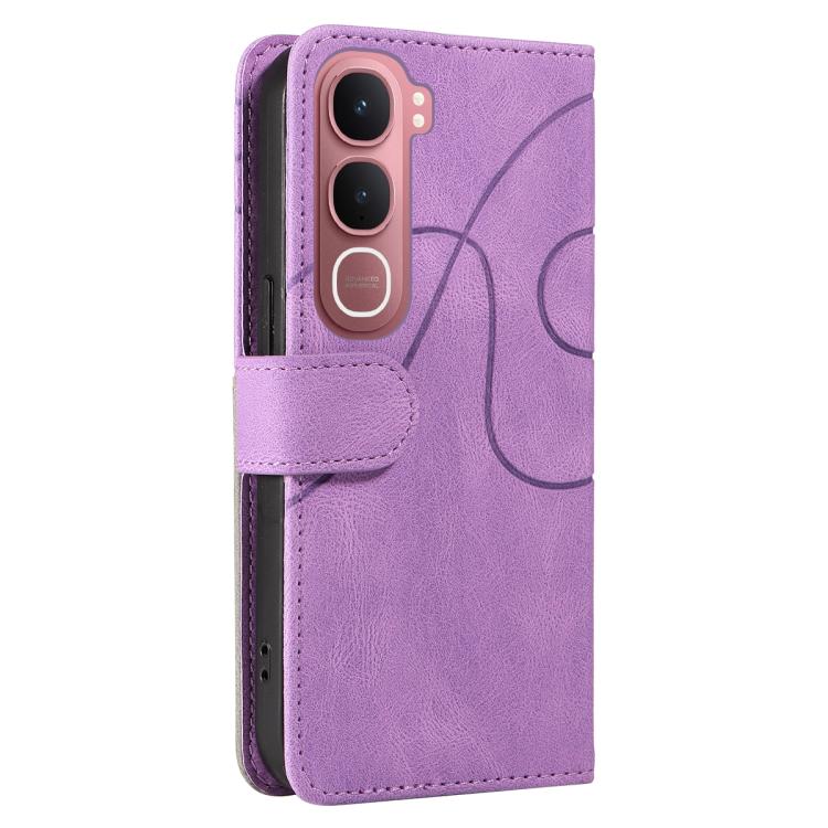 For vivo Y31 5G 2025 / Y21D Dual-color Splicing Flip Leather Phone Case