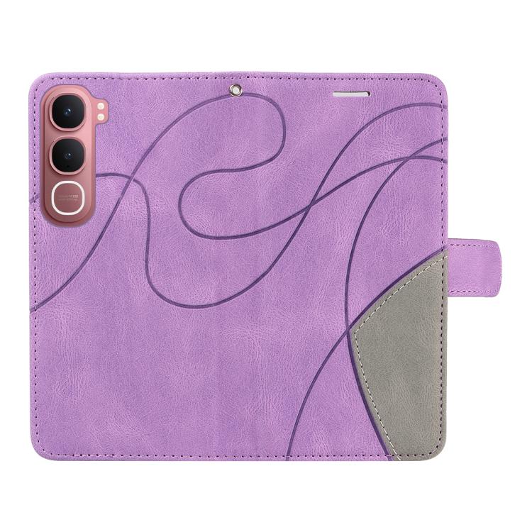 For vivo Y31 5G 2025 / Y21D Dual-color Splicing Flip Leather Phone Case