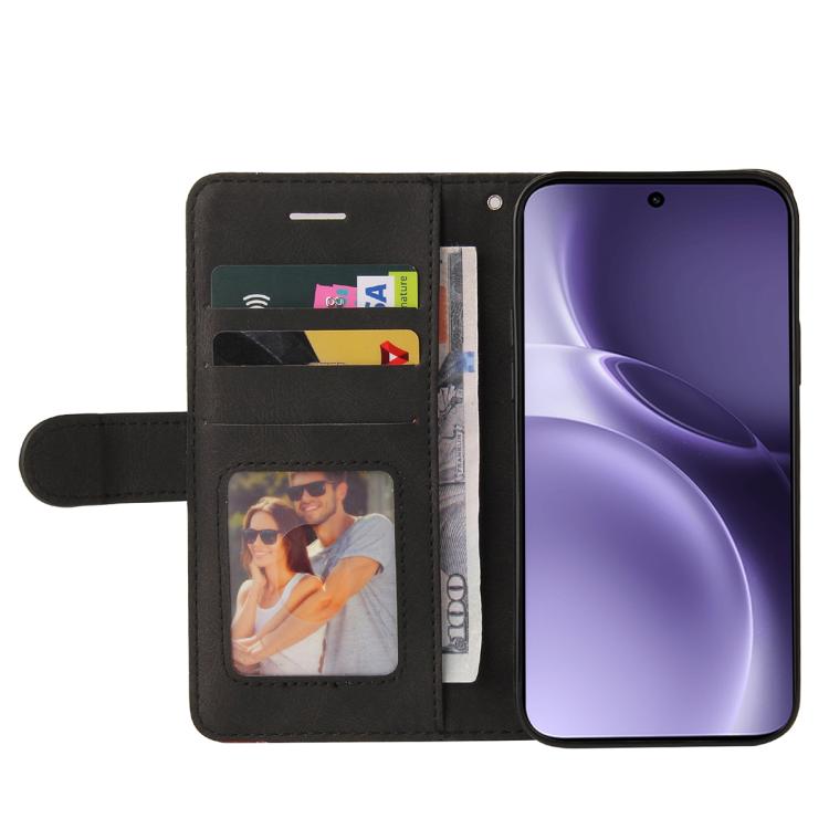 For vivo X300 Pro Dual-color Splicing Flip Leather Phone Case
