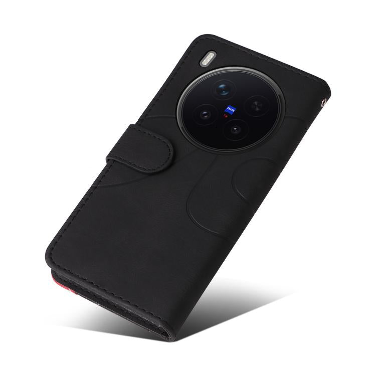 For vivo X300 Pro Dual-color Splicing Flip Leather Phone Case