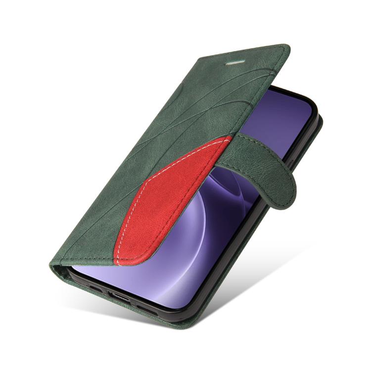For vivo X300 Pro Dual-color Splicing Flip Leather Phone Case