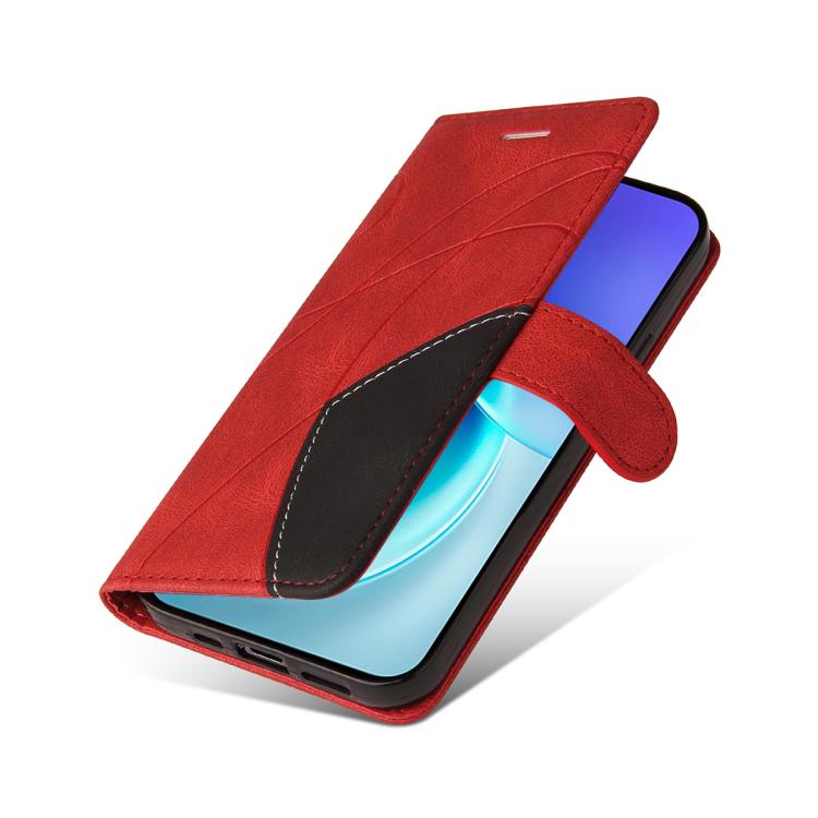 For vivo X300 Dual-color Splicing Flip Leather Phone Case