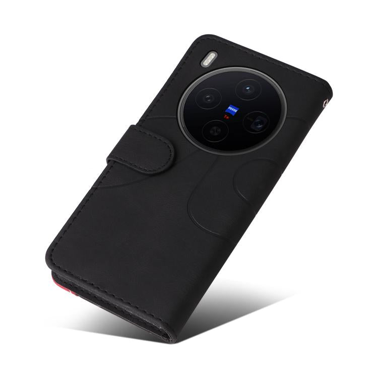 For vivo X300 Dual-color Splicing Flip Leather Phone Case